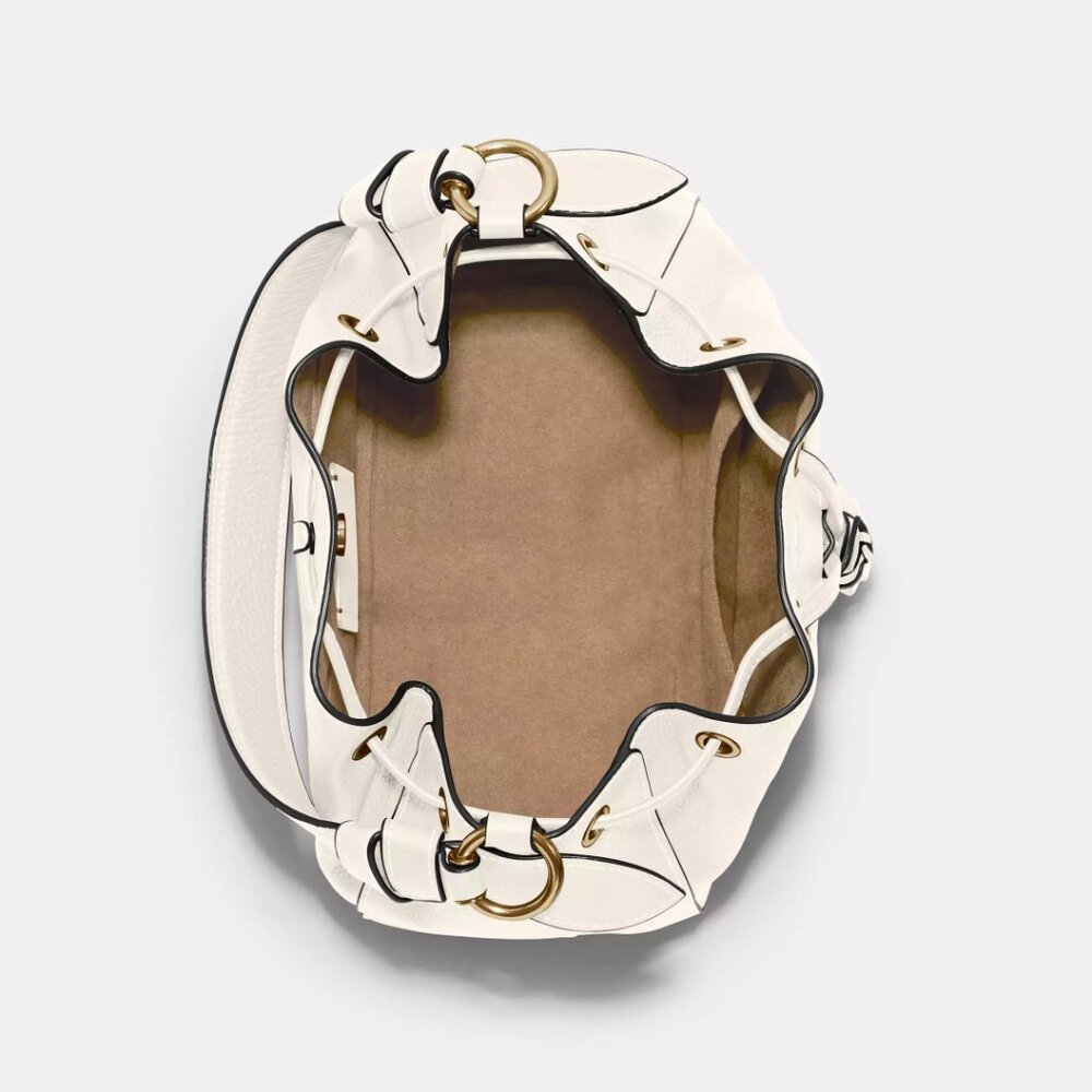 Coach Everly Drawstring Shoulder Bucket Bag Purse Crossbody Matching Wallet - Picture 3 of 13